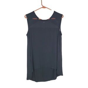 Forcynthia Sleeveless Top High Low See Thru Panel